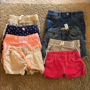 Lot of 8 girls shorts